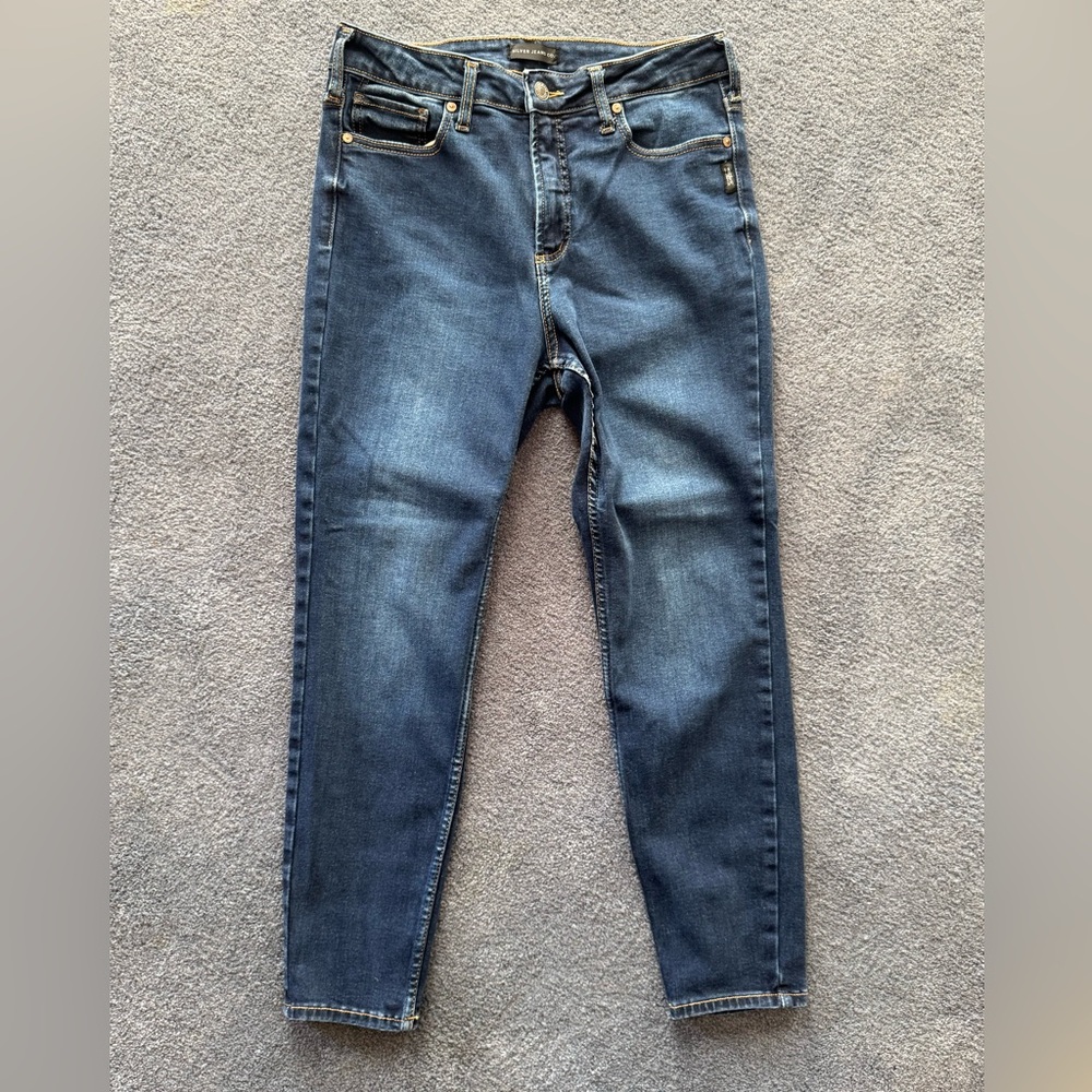 Silver Jeans Women's Blue High Rise Skinny Jeans